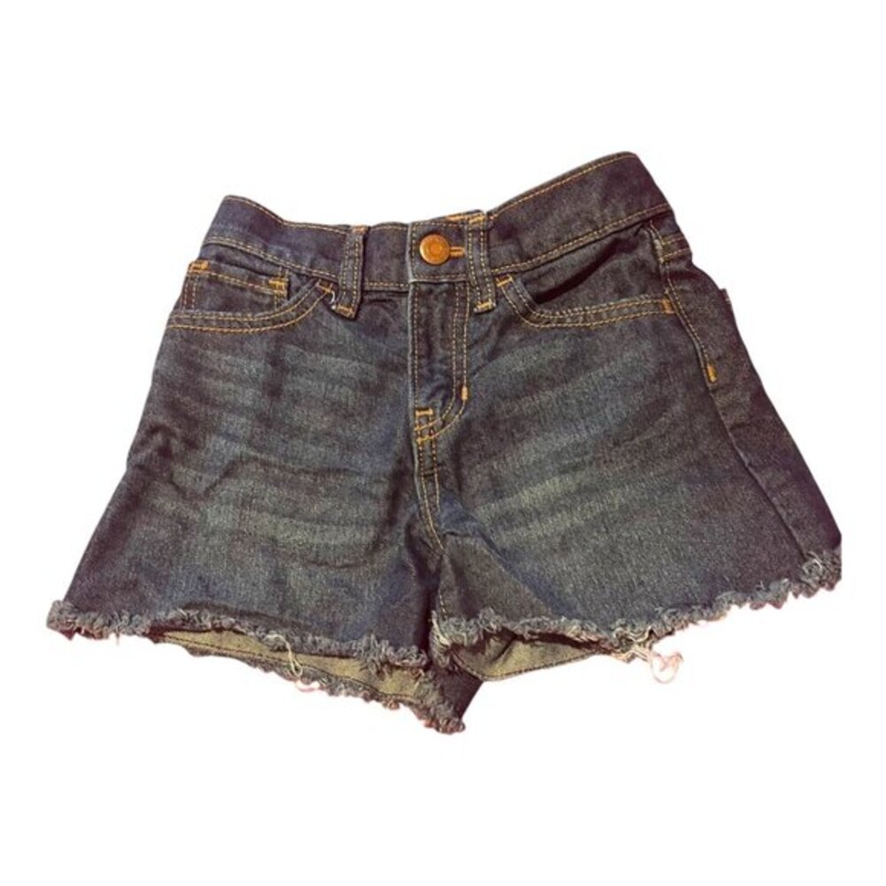 Old Navy Girls High-Rise Adjustable Waist Denim Blue Shorts Size 6‎